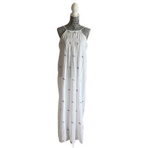 Woven by Synergy Formentia Embroidered Tofu Maxi Dress White Size Small